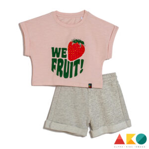 Σετ Κοντομάνικο Μπλουζάκι με Σορτσάκι We fruit! AKO