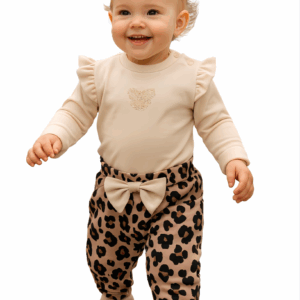Σετ Animal Print Βελουτέ Παντελόνι & Μακό Ολόσωμο Φορμάκι SRFN
