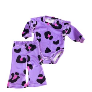Σετ Βελουτέ Animal Print Μωβ SRFN