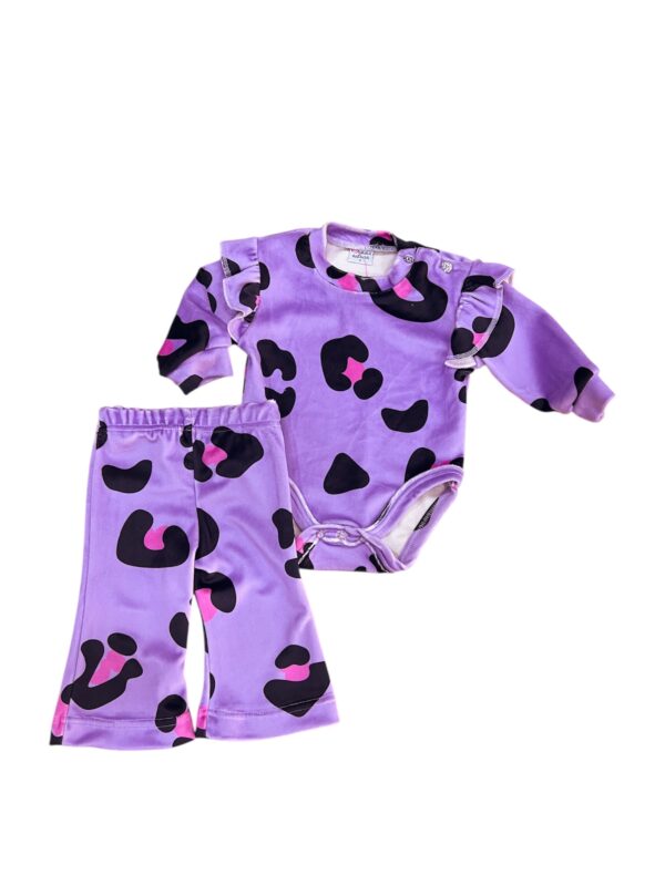 Σετ Βελουτέ Animal Print Μωβ SRFN