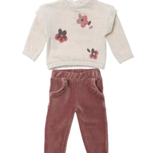 Σετ Flowers με Κοτλέ Παντελόνι BABYBOL
