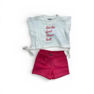 Σετ Τοπ με Υφασμάτινο Σορτς AKO