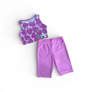 Σετ Τοπ με Biker Strawberries SRFN