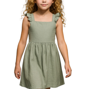 Φόρεμα Λινό με Χιαστί Πλάτη SRFN