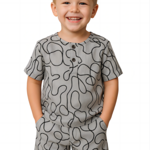 Σετ Τούνικ με Βερμούδα Τύπωμα SRFN