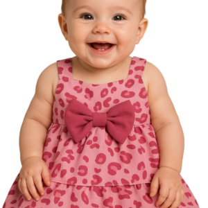 Φόρεμα Animal Print με Φιόγκο SRFN