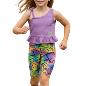 Σετ Τοπ με Έναν Ώμο & Biker Hearts SRFN