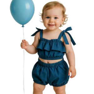 Σετ Τοπ με Βολάν & Shorts-Φουφούλα SRFN